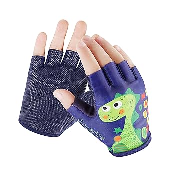 Kids Half-Finger Monkey Bar Gloves for Age 1-9 Boys Girls